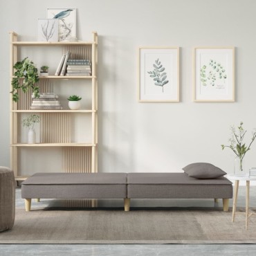 vidaXL Καναπές Κρεβάτι Taupe Υφασμάτινος 200x100x33cm 1 τεμ. Γωνιακός