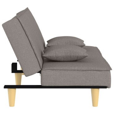 vidaXL Καναπές Κρεβάτι Taupe Υφασμάτινος 200x100x33cm 1 τεμ. Γωνιακός