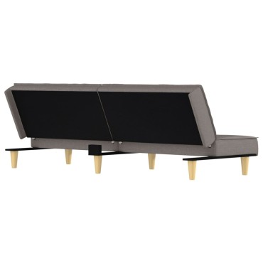 vidaXL Καναπές Κρεβάτι Taupe Υφασμάτινος 200x100x33cm 1 τεμ. Γωνιακός