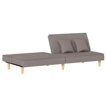vidaXL Καναπές Κρεβάτι Taupe Υφασμάτινος 200x100x33cm 1 τεμ. Γωνιακός
