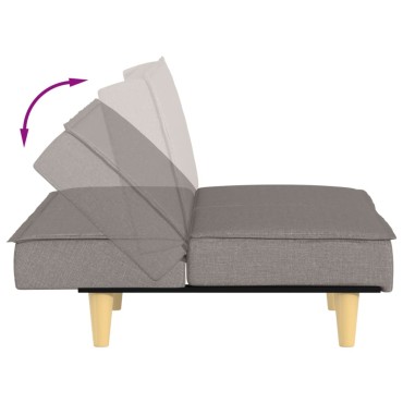 vidaXL Καναπές Κρεβάτι Taupe Υφασμάτινος 200x100x33cm 1 τεμ. Γωνιακός