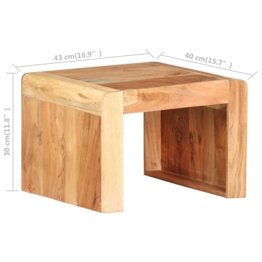 vidaXL Βοηθητικό Τραπέζι 43x40x30cm από Μασίφ Ξύλο Ακακίας 1 τεμ.