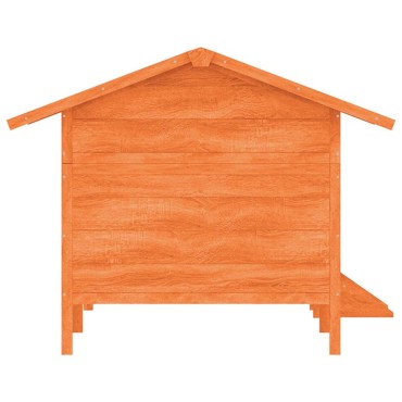 vidaXL Σπίτι Σκύλου Καφέ 159 x 120 x 88,5 εκ. από Μασίφ Ξύλο Πεύκου