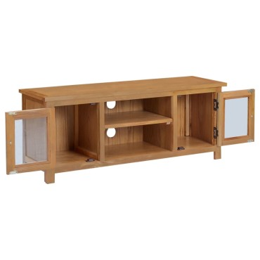 vidaXL Έπιπλο Τηλεόρασης 110x35x44cm από Μασίφ Ξύλο Δρυός
