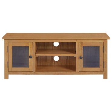 vidaXL Έπιπλο Τηλεόρασης 110x35x44cm από Μασίφ Ξύλο Δρυός