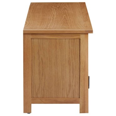 vidaXL Έπιπλο Τηλεόρασης 110x35x44cm από Μασίφ Ξύλο Δρυός