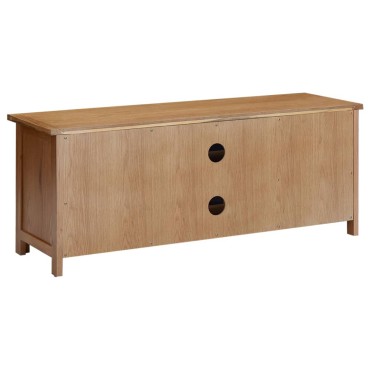 vidaXL Έπιπλο Τηλεόρασης 110x35x44cm από Μασίφ Ξύλο Δρυός
