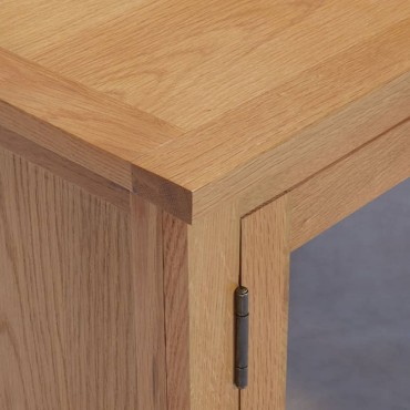 vidaXL Έπιπλο Τηλεόρασης 110x35x44cm από Μασίφ Ξύλο Δρυός