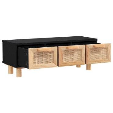 vidaXL Τραπεζάκι Σαλονιού Μαύρο 80x40x30cm Επεξ. Ξύλο & Μασίφ Πεύκο 1 τεμ.