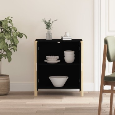 vidaXL Ντουλάπι Μαύρο 62x38x70cm από Επεξεργασμένο Ξύλο 1 τεμ.