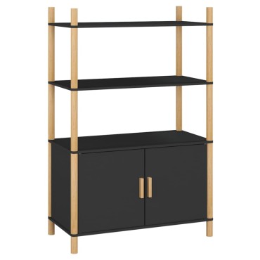 vidaXL Ντουλάπι Μαύρο 80x40x121cm από Επεξεργασμένο Ξύλο 1 τεμ.