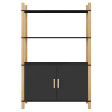 vidaXL Ντουλάπι Μαύρο 80x40x121cm από Επεξεργασμένο Ξύλο 1 τεμ.