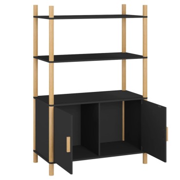 vidaXL Ντουλάπι Μαύρο 80x40x121cm από Επεξεργασμένο Ξύλο 1 τεμ.
