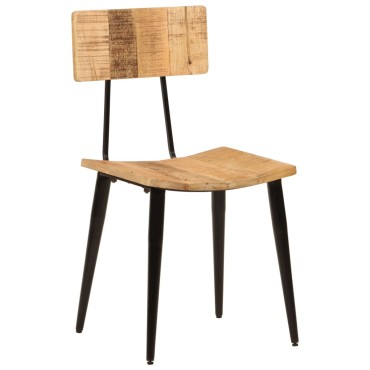 vidaXL Καρέκλες Τραπεζαρίας 2 τεμ. 44x40x80cm Μασίφ Ξύλο Μάνγκο