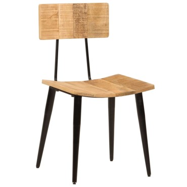 vidaXL Καρέκλες Τραπεζαρίας 2 τεμ. 44x40x80cm Μασίφ Ξύλο Μάνγκο