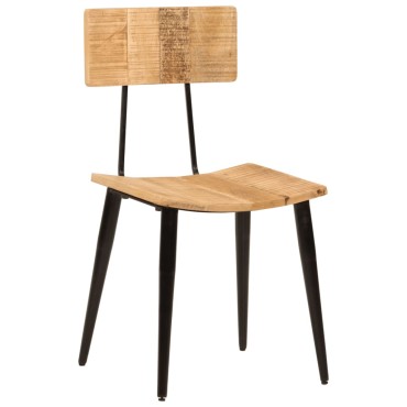 vidaXL Καρέκλες Τραπεζαρίας 2 τεμ. 44x40x80cm Μασίφ Ξύλο Μάνγκο