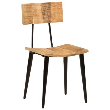 vidaXL Καρέκλες Τραπεζαρίας 2 τεμ. 44x40x80cm Μασίφ Ξύλο Μάνγκο