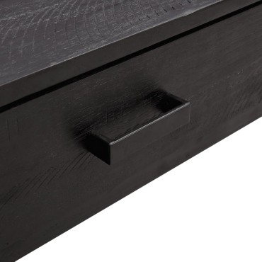 vidaXL Τραπεζάκι Σαλονιού Μαύρο 90x50x35cm από Μασίφ Ξύλο Πεύκου 1 τεμ.