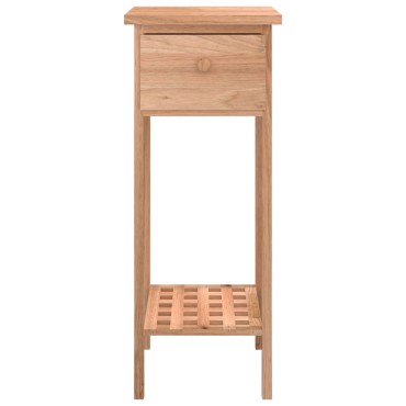 vidaXL Βοηθητικό Τραπέζι με Συρτάρι 25x25x60cm Μασίφ Ξύλο Καρυδιάς 1 τεμ.