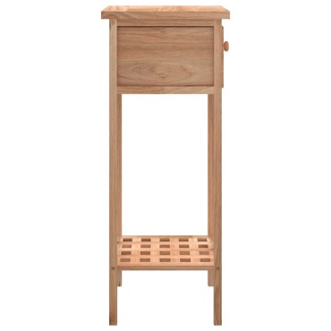 vidaXL Βοηθητικό Τραπέζι με Συρτάρι 25x25x60cm Μασίφ Ξύλο Καρυδιάς 1 τεμ.