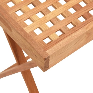 vidaXL Τραπέζι Δίσκος Πτυσσόμενο 52x36x56,5cm Μασίφ Ξύλο Καρυδιάς 1 τεμ.