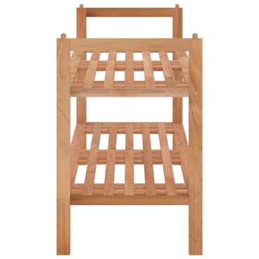 vidaXL Παπουτσοθήκη 69x27x41cm από Μασίφ Ξύλο Καρυδιάς