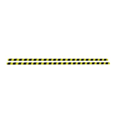 vidaXL Προστατευτικά Γωνιών 2 τεμ. Κίτρινο & Μαύρο 4x4x104 εκ. PU