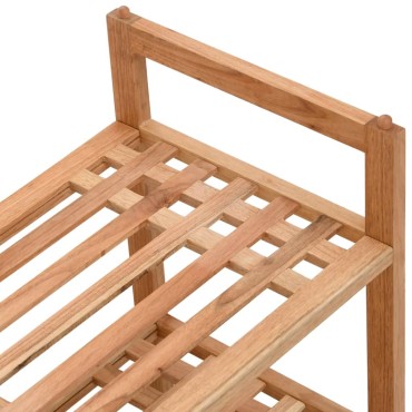vidaXL Παπουτσοθήκη 2 τεμ. 69x27x41cm από Μασίφ Ξύλο Καρυδιάς