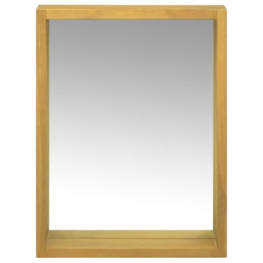 vidaXL Ντουλάπι Καθρέφτη 30x10x40cm από Μασίφ Ξύλο Teak 1 τεμ.