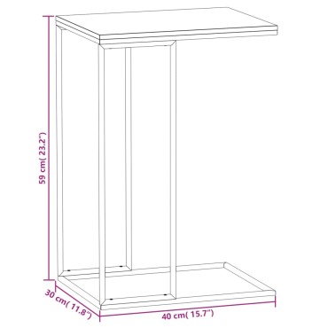 vidaXL Τραπέζι Βοηθητικό Λευκό 40x30x59cm από Επεξεργασμένο Ξύλο 1 τεμ.