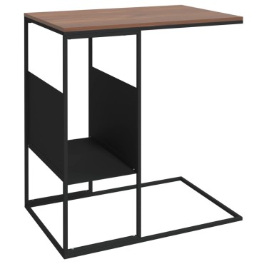 vidaXL Τραπέζι Βοηθητικό Μαύρο 55x36x59,5cm από Επεξεργασμένο Ξύλο 1 τεμ.