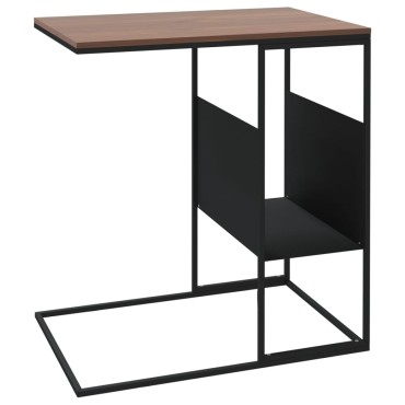 vidaXL Τραπέζι Βοηθητικό Μαύρο 55x36x59,5cm από Επεξεργασμένο Ξύλο 1 τεμ.