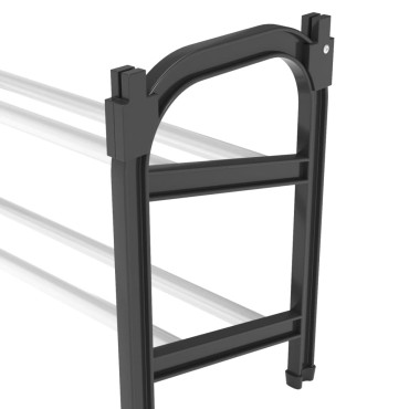 vidaXL Παπουτσοθήκη Επεκτεινόμενη με 2 Ράφια 119x24x37cm