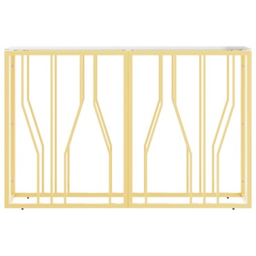 vidaXL Τραπέζι Κονσόλα 110x30x70cm από Ανοξείδωτο Ατσάλι και Γυαλί 1 τεμ.