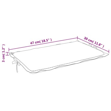 vidaXL Μαξιλάρι Ξαπλώστρας Μπλε & Λευκό Ριγέ από Ύφασμα Oxford 186x58x4cm