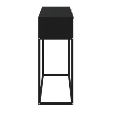 vidaXL Τραπέζι Κονσόλα Μαύρο 105x30x75cm Επεξεργασμένο Ξύλο / Σίδηρος 1 τεμ.