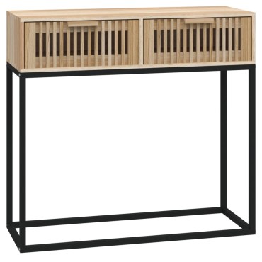 vidaXL Τραπέζι Κονσόλα 80x30x75cm από Επεξεργασμένο Ξύλο και Σίδερο 1 τεμ.