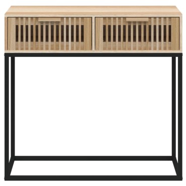vidaXL Τραπέζι Κονσόλα 80x30x75cm από Επεξεργασμένο Ξύλο και Σίδερο 1 τεμ.
