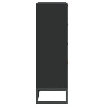 vidaXL Συρταριέρα Μαύρη 40x30x95cm από Επεξεργασμένο Ξύλο 1 τεμ.