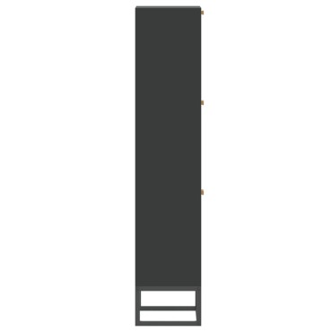 vidaXL Παπουτσοθήκη Μαύρη 52x25x120cm από Επεξεργασμένο Ξύλο