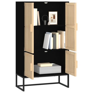 vidaXL Ντουλάπι Μαύρο 70x35x125cm από Επεξεργασμένο Ξύλο 1 τεμ.