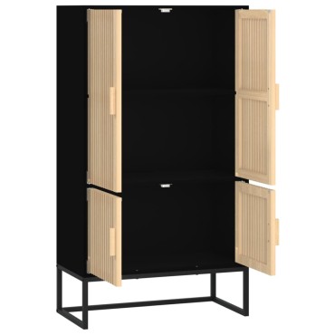 vidaXL Ντουλάπι Μαύρο 70x35x125cm από Επεξεργασμένο Ξύλο 1 τεμ.