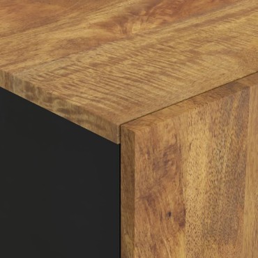 vidaXL Ντουλάπι Ψηλό με Συρτάρι 60x33x100cm Μασίφ Ξύλο Μάνγκο&Σίδερο 1 τεμ.