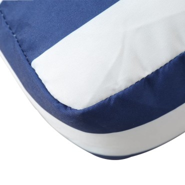 vidaXL Μαξιλάρι Παλέτας Μπλε & Λευκό Ριγέ 60x60x12cm Υφασμάτινο