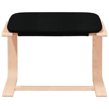 vidaXL Υποπόδιο Μαύρο 51x41x40cm Υφασμάτινο 1 τεμ.