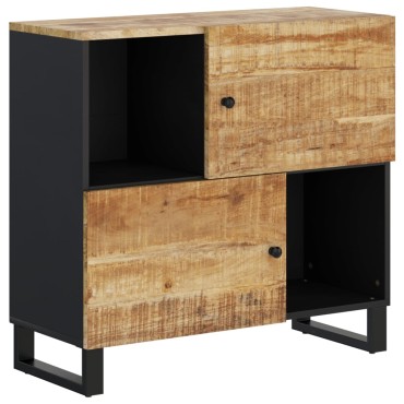 vidaXL Ντουλάπι με 2 Πόρτες 80x33x75cm από Μασίφ Ξύλο Μάνγκο 1 τεμ.