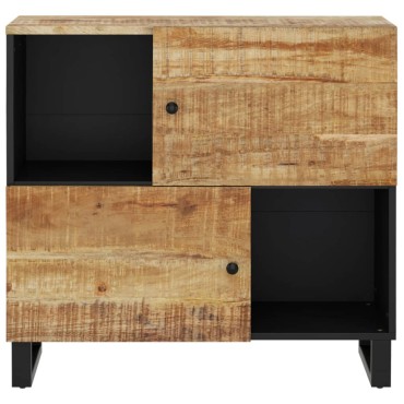 vidaXL Ντουλάπι με 2 Πόρτες 80x33x75cm από Μασίφ Ξύλο Μάνγκο 1 τεμ.
