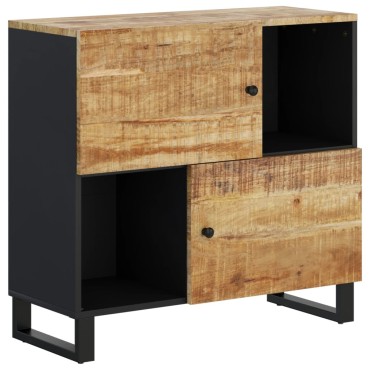 vidaXL Ντουλάπι με 2 Πόρτες 80x33x75cm από Μασίφ Ξύλο Μάνγκο 1 τεμ.