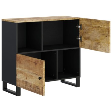 vidaXL Ντουλάπι με 2 Πόρτες 80x33x75cm από Μασίφ Ξύλο Μάνγκο 1 τεμ.