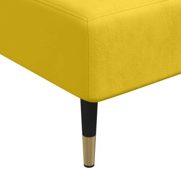 vidaXL Ανάκλιντρο Κίτρινο Βελούδινο 55x140x70cm 1 τεμ.